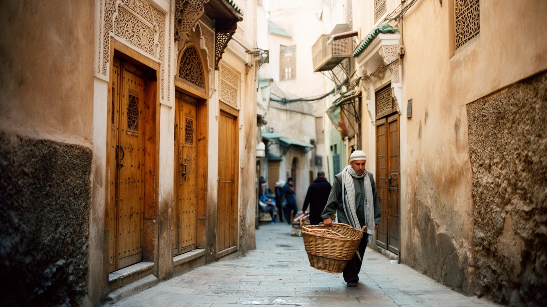 Fes medina at golden hour